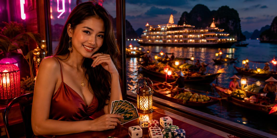 Người chơi sử dụng điện thoại cá cược tại vịnh Hạ Long