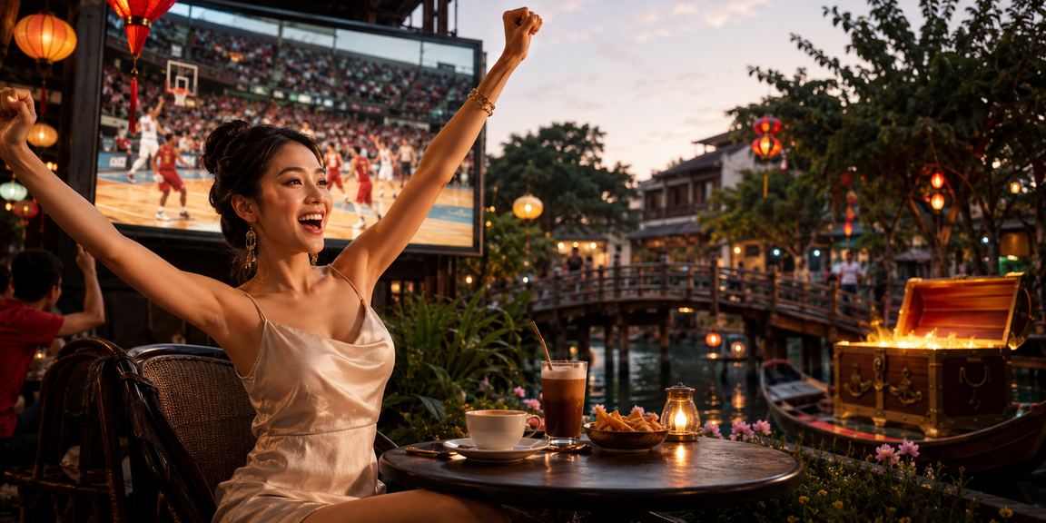 Người chơi xem cược thể thao bóng rổ tại quán cà phê Hà Nội