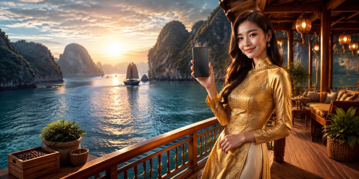 Người dùng Hà Nội trải nghiệm casino trực tuyến trên điện thoại với trang phục áo dài truyền thống