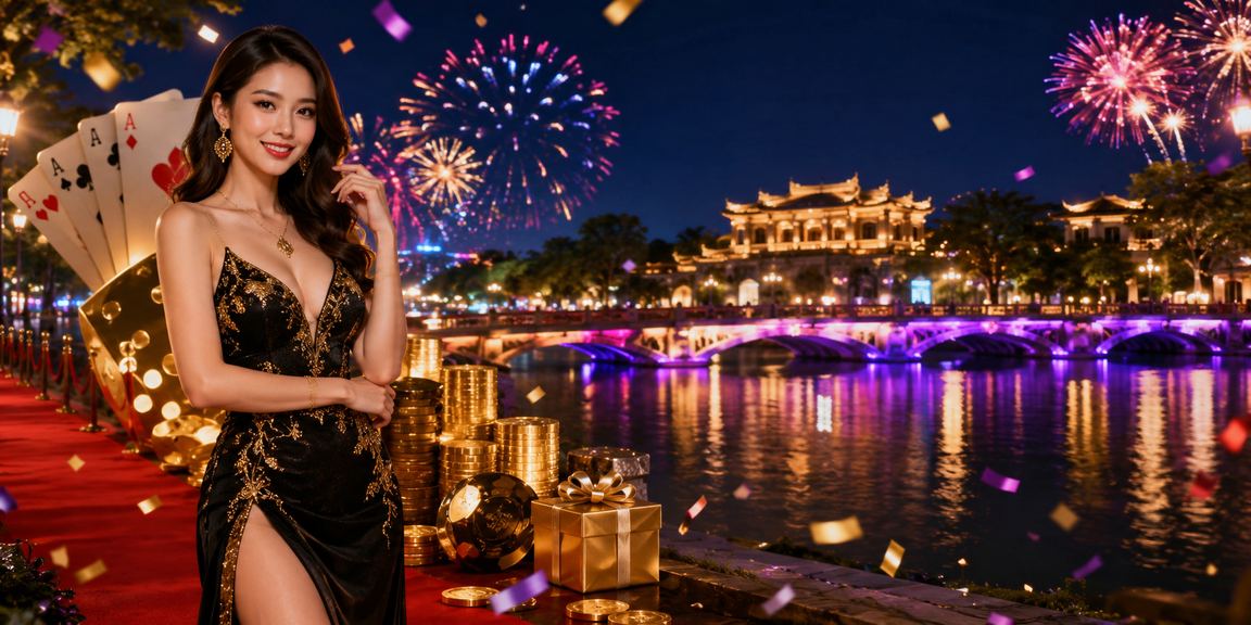Người chơi tham gia trò chơi bài tại lễ hội Huế