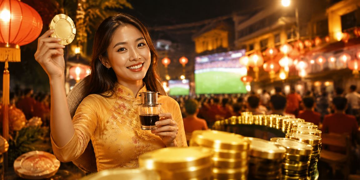 Người chơi tại Huế trải nghiệm game casino trực tuyến qua điện thoại tại quán cà phê